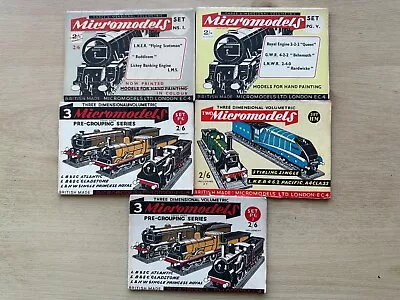 5 MICROMODELS Sets Of 3 BRITISH LOCOMOTIVES. RARE Ex Shopstock 1970s UNOPENED • £35