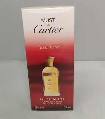 Must De Cartier Eau Fine For Women 5 Oz Eau De Toilette Spray New In Box Sealed • $129