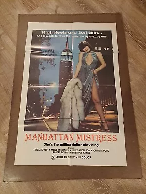 Manhattan Mistress Cult Exploitation Original Movie Poster 25x38 • $11