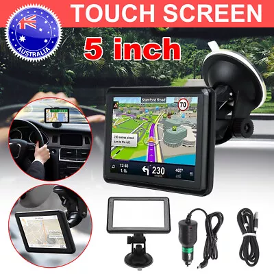 5  Inch Car Truck Portable GPS Navigator System Sat Nav 4GB ROM Lifetime AU Map • $46.95