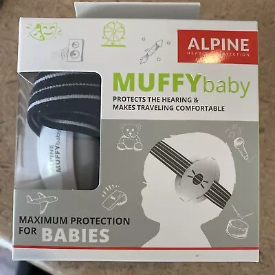 Alpine Maximum Hearing Protection MUFFY BABY Ear Muffs Open Box Black 0-36 Mos. • $14.99