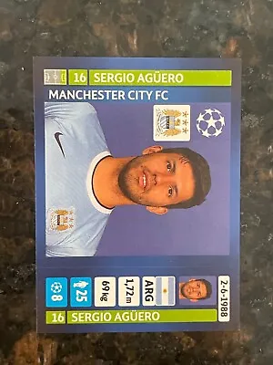 2013-14 Panini UEFA Champions League Sticker SERGIO AGUERO #268 • $1.99