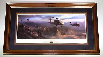 🇺🇸【RARE】Framed A NEW DAWN LE Matt Hall Signed Afghanistan Blackhawk Print! COA • $230.97