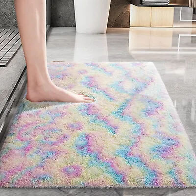 Non-Slip Bath Mat Extra Large Shaggy Bathroom Rug Water Absorbent Toilet Mats UK • £7.99