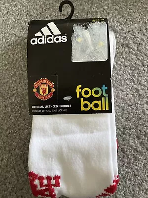 MANCHESTER UNITED  - Adidas OFFICIAL  Football SOCKS - SIZE (KIDS 13-2) - BNWT • £8.99