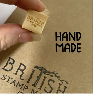 Handmade MINI Rubber Stamp Small Business Cute Handcrafting Eco Wooden • £6