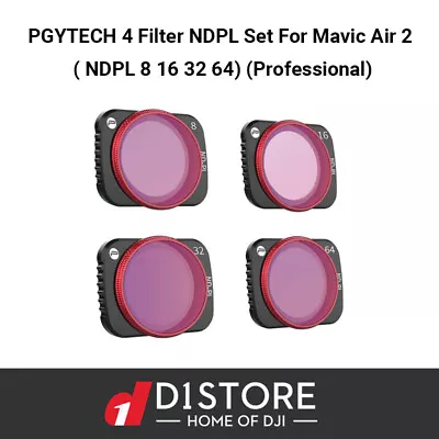 $109 • Buy PGYTECH DJI Mavic Air 2 Drone 4 ND-PL Filter Set NDPL 8 16 32 64 Professional AU