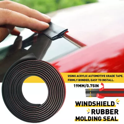 13ft Car Windshield Roof Seal Noise Insulation Rubber Strip Sticker Accessories • $11.99