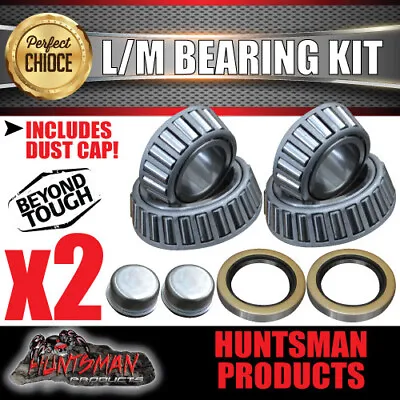 X2 (LM) Holden Trailer Wheel Bearing Kits + Oil Seal & Dust Cap Suit 39/40 Axle • $28