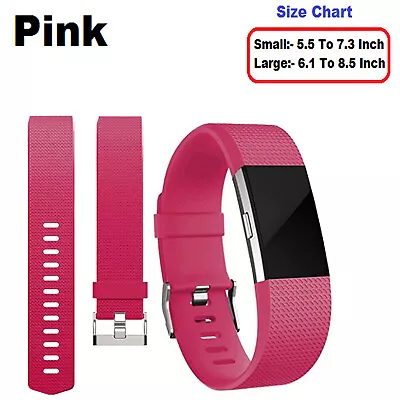 Silicone Wriststrap Bands Various Luxe Fitbit Charge 2 Replacement Bracelet Band • $8.49