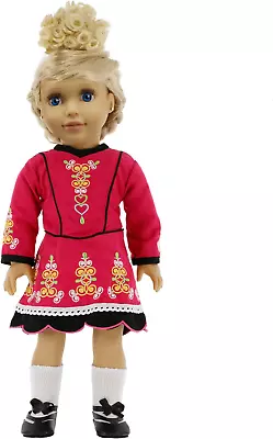 Irish Step Dancing Doll Outfit (4 Piece Set) - Costume Clothes For American 18 D • $23.94