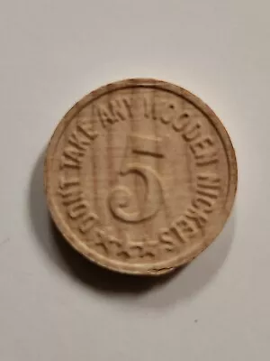 Vtg. Curtis School Plan 1948-49 Don't Take Wooden Nickel Coin • $4.99