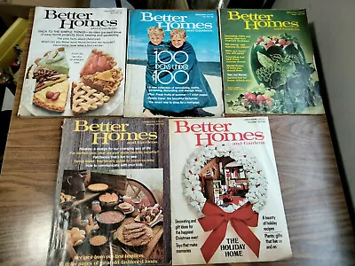 Vintage 1973 Better Homes And Gardens Magazines Lot Of 5 Recipes Ads & Toys • $24