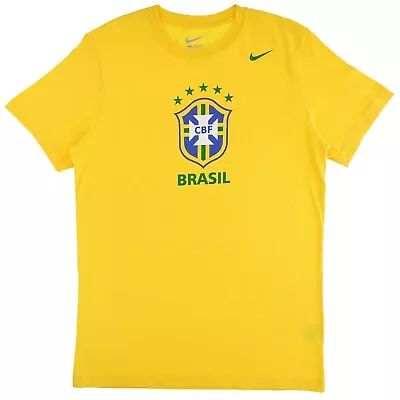 $16.99 • Buy Nike Brasil Soccer Shirt, Mens Slim Fit 547212 Brazilian Football Team T Shirt