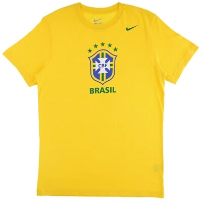 Nike Brasil Soccer Shirt Mens Slim Fit 547212 Brazilian Football Team T Shirt • $16.99