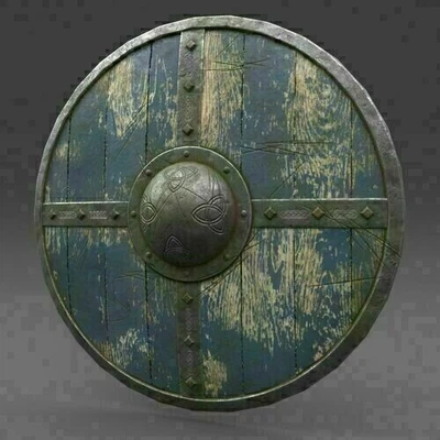 £117.60 • Buy Wooden Steel Medieval Shield LARP Viking Wooden Round Shield Armor 24  With