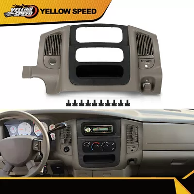 Fit For 02-05 Dodge Ram Dash Radio Bezel Climate Trim Panel Vents Storage Beige • $134.88