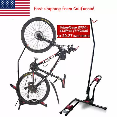 Vertical Dirt Bike Storage Rack Bicycle Floor Parking Stand Indoor Save Space US • $52.98