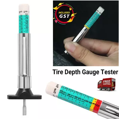 Car Tire Depth Tyre Tread Measures Gauge Gage Motors Tester Tool Portable AU • $4.59