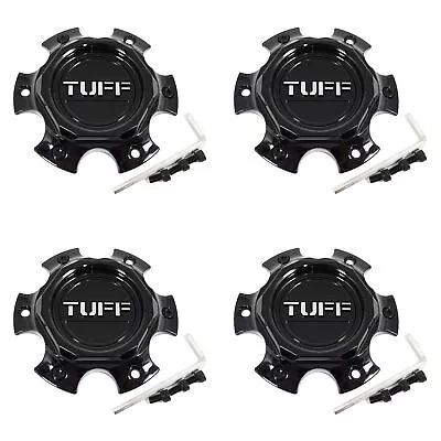 4 Tuff A.T. Off-Road Wheels Black Wheel Center Hub Caps For 6Lug T4B T1B T2B T3B • $67.53