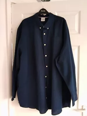 Mens Jack&Jones + Fit 3XL Navy Cotton Shirt 19  Collar 60 Chest Single Cuff NEW • £5.99