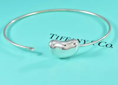 Tiffany & Co Sterling Silver Elsa Peretti Large Bean 7  Hook Bracelet In Pouch • $499.99