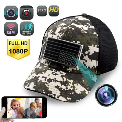 Baseball Cap Design 1080P HD Wireless WIFI IP Mini Hat Video Camera Recorder Cam • $51.39