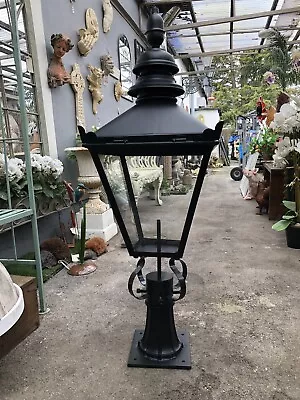 £243.75 • Buy Pier Lights, Gate Post Lanterns LARGE Victorian Style Black Colour Lantern 
