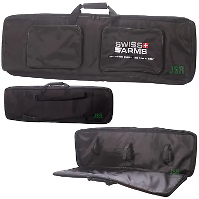 £30.99 • Buy Swiss Arms 120cm Black TACTICAL RIFLE CASE Air Gun Airsoft Soft Air Mat Slip Bag