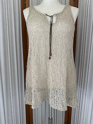 J Valdi Crochet Swim Cover Up Size M Open Knit Beach Women’s Suit Boho Beachwear • $12