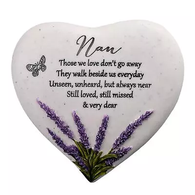  Thoughts Of You Graveside Heart Plaque Nan Memorial Sentiment Grave Stone • £12.99