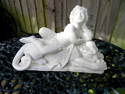 Antique 19thc Rare Minton Parian Figure Of The Infant Bacchus And Panther C1849 • $524.25