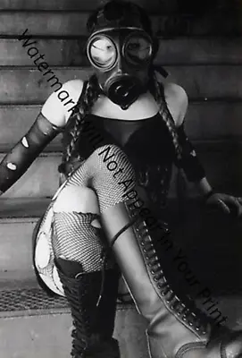 $6.77 • Buy CREEPY FREAKY CRAZY STRANGE SPOOKY BIZARRE Sexy Gas Mask Girl WEIRD1 VINTAGE PIC