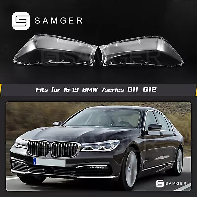 Headlamp Headlight Lens Cover Left+Right For BMW 7 Series G11 G12 2016-2019 • $55.49