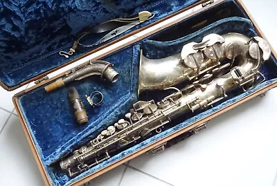 PIERRET Paris 'SUPER ARTISTE' French Silver Alto Saxophone 1950's • $1350