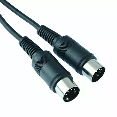 2m 5 Pole Midi DIN Male To Male Plug Cable Audio Lead • £3.59