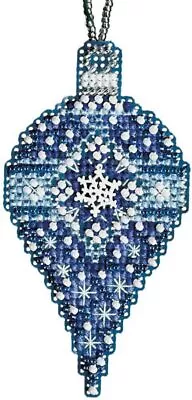 MILL HILL CHRISTMAS JEWELS ORNAMENTS Beaded Cross Stitch Kit SAPPHIRE SNOW • $7.13