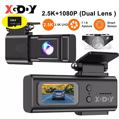 XGODY WIFI FHD 2.5K Dual Dash Cam Front And Rear Night Vision Car Camera Q13B • $63.99