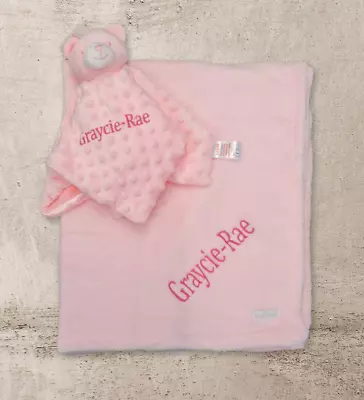 Baby Boy Girl Personalised Blanket & Comforter Set Soft Teddy Comforter New 2020 • £17.99