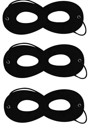 3Pcs Superhero Felt Eye Mask Black Super Hero Mask Half Mask • $5