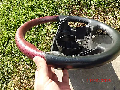 2000-2002 Mercedes-Benz W210 W208 CLK55 E55 AMG STYLE RED LEATHER STEERING WHEEL • $690