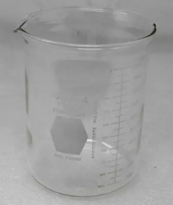 New Kimble Kimax 1000mL Lab Glass Beaker No. 14000 W/ Volume Measures & Spout • $25