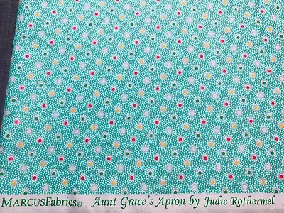 Aunt Grace's Apron Geometric Dots By Judie Rothermel Cotton Fabric Marcus FQ • $3.29