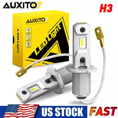 AUXITO H3 LED Fog Light Bulbs Driving DRL Lamps Super Bright White 6500K CANBUS • $24.99