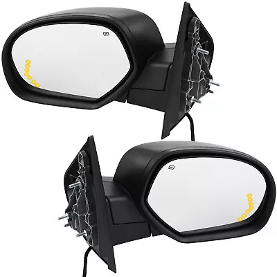 Tow Mirrors Power Heater W/LED Arrow Turn Signal Pair For 07-13 Chevy Silverado • $119.32