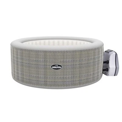 Dellonda 4-6 Person Inflatable Hot Tub Spa With Smart Pump - Rattan Effect • £256.05