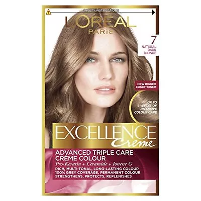 L'Oreal Paris Excellence Natural Hair Dye Creme All Colors Pro-Keratin Collagen • £15.41