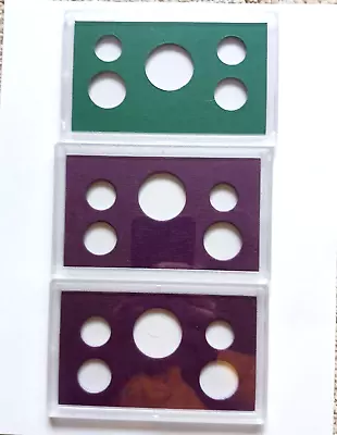 Lot Of 3 NEW Acrylic Coin Holders~Snap Open-Shut~5 Slots~NO Coins • $9.39