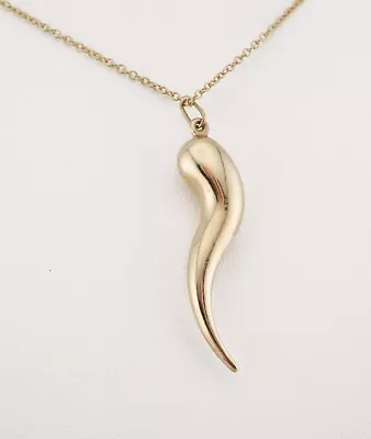 Beautiful Large Size 9ct Gold Horn Of Plenty Pendant And 9ct Gold Chain • £128.99