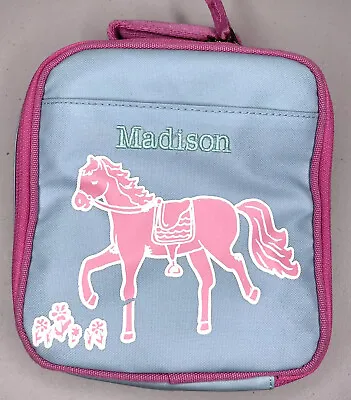 Pottery Barn Kids My First Lunch Bag Madison New Preschool Horse Pink Blue Pony • $11.04